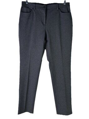 Chicos So Slimming Sz 2 / 12 (Actual 36x29) Gray Medium Weight Stretch Pants EUC